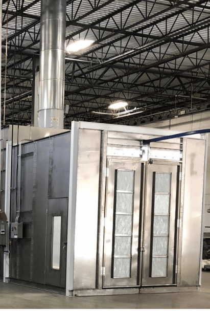 Enclosed Industrial Paint Booth