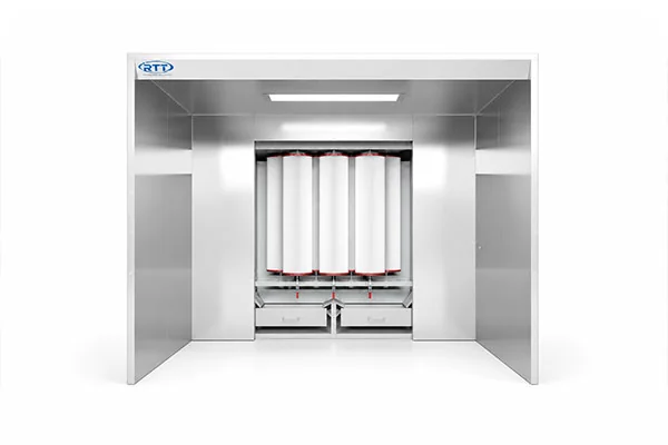 Cartridge Batch Powder Booth - front view