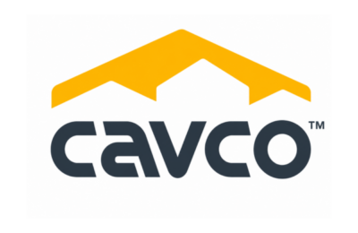 CAVCO Industries logo featuring a yellow roof icon above the dark gray CAVCO wordmark.